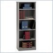 ADD TO YOUR SET: Bush White Spectrum and Pewter Advantage Series A 5 Shelf Bookcase