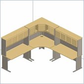 Bush Natural Cherry and Slate Advantage Series Corner Desk with Hutch