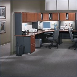 Bush Furniture Series A  Corner Desk with Hutch in Hansen Cherry