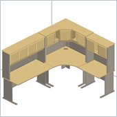 Bush Natural Cherry and Slate Advantage Series Corner Cubicle