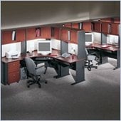 Bush Series A Hansen Cherry Corner Computer Office Suite