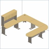 Bush A-Series U-Shape Office Suite in Hansen Cherry