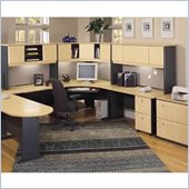 Bush Beech and Grey Advantage Series Office Suite