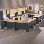 Bush Beech and Grey Advantage Series Office Suite