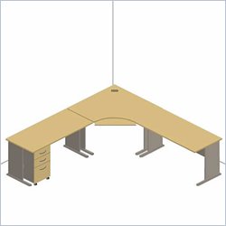 Bush Furniture Light Oak Advantage Series Corner Desk