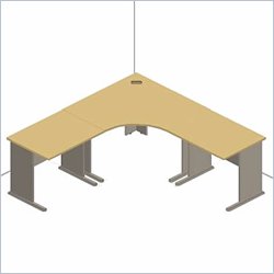 Bush Furniture Series A Light Oak Advantage Corner Desk