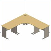 Bush A-Series Left L-Shape Office Suite in Hansen Cherry