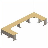 Bush Natural Cherry and Slate Advantage Series U-Shape Office Suite