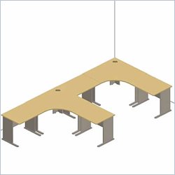 Bush Furniture Series A Hansen Cherry L-Shape Desk Set