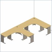 Bush Series A Hansen Cherry L-Shape Desk Set