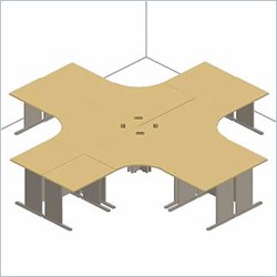 Bush Furniture Advantage Series 4-Desk Star-shaped Work Station