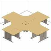Bush Advantage Series 4-Desk Star-shaped Work Station