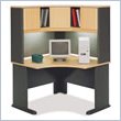 Buy Bush Furniture Advantage Series Corner Desk with Hutch in Beech and Grey Finish by Bush now!