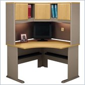 Bush Series A Wood Corner Desk in Light Oak