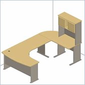 Bush Series A Light Oak Advantage U-Shaped Desk