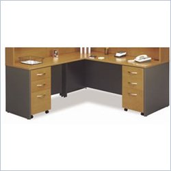 Bush Furniture Natural Cherry Corsa Series L-Shaped Desk