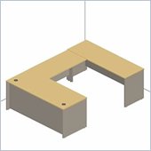 Bush Mahogany Corsa Series U-Shape Computer Desk