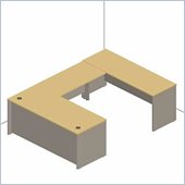 Bush Natural Cherry Corsa Series U-Shaped Managers Desk