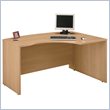 ADD TO YOUR SET: Bush Series C Right Corner Bow Front Wood Desk in Light Oak