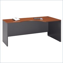 Bush Furniture Series C Wood Right Return Module in Auburn Maple