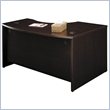 ADD TO YOUR SET: Bush Series C Left Corner Bow Front Wood Desk in Mocha Cherry