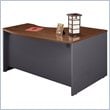 ADD TO YOUR SET: Bush Series C Corner Bow Front Wood Desk in Hansen Cherry