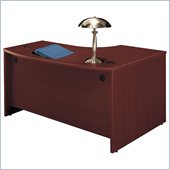 Bush Series C Left Bow Front Desk in Mahogany