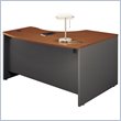 ADD TO YOUR SET: Bush Series C Left Bow Front Desk in Auburn Maple
