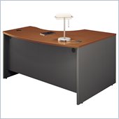 Bush Series C Left Bow Front Desk in Auburn Maple