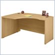 ADD TO YOUR SET: Bush Series C Left Corner Bow Front Wood Desk in Light Oak