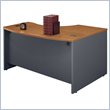 ADD TO YOUR SET: Bush Series C Bow Front Desk in Natural Cherry