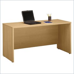 Bush Furniture 60 Series C Wood Credenza Desk in Light Oak