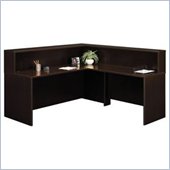 Bush Mocha Cherry Corsa Series L-Shaped Reception Desk