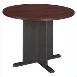 Bush Furniture Round 3 4 Conference Table with X Shaped Base Furniture Office Conference Tables Bush 13509