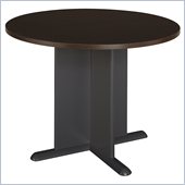 Bush Round 3.5 Wood Conference Table in Mocha Cherry