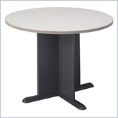 Bush Round 3.4 Conference Table with X-Shaped Base in White Spectrum