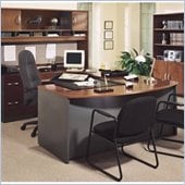 Bush Corsa Series U-Shape Office Set with Hutch in Hansen Cherry
