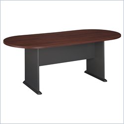 Bush Furniture Oval Conference Table in Hansen Cherry