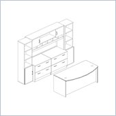 Bush Corsa Series Executive Office Set in Mocha Cherry