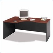 Bush Corsa Series Bow Front Left Corner Desk Set in Hansen Cherry