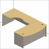 Bush Auburn Maple Corsa Series L-Shaped Corner Desk Set
