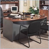 Bush Series C Executive Right L-Shape Wood Desk in Hansen Cherry