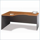 Bush Corsa Series Bow Front Wood Computer Desk in Natural Cherry
