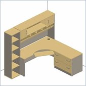 Bush Natural Cherry Corsa Series L-Shaped Corner Desk