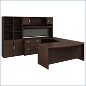 Bush Series C Mocha Cherry Executive U-Shaped Desk