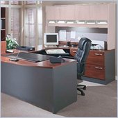 Bush Corsa Series U-Shape Office Suite in Hansen Cherry