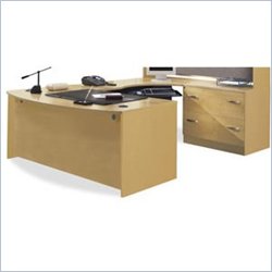 Bush Furniture Series C Light Oak U Shaped Desk Furniture Office Modular Office Configurations Bush 13687