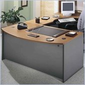 Bush Corsa Series L-Shaped Desk and File in Natural Cherry