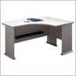 ADD TO YOUR SET: Bush WC14522 Series A White Spectrum and Pewter Right L-Bow Desk