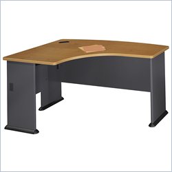 Bush Furniture Series A Left L-Shape Corner Wood Desk in Natural Cherry